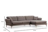 Corner sofa on the right costor gray