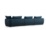 Corner sofa on the left maya blue