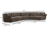 Corner sofa mentis brown