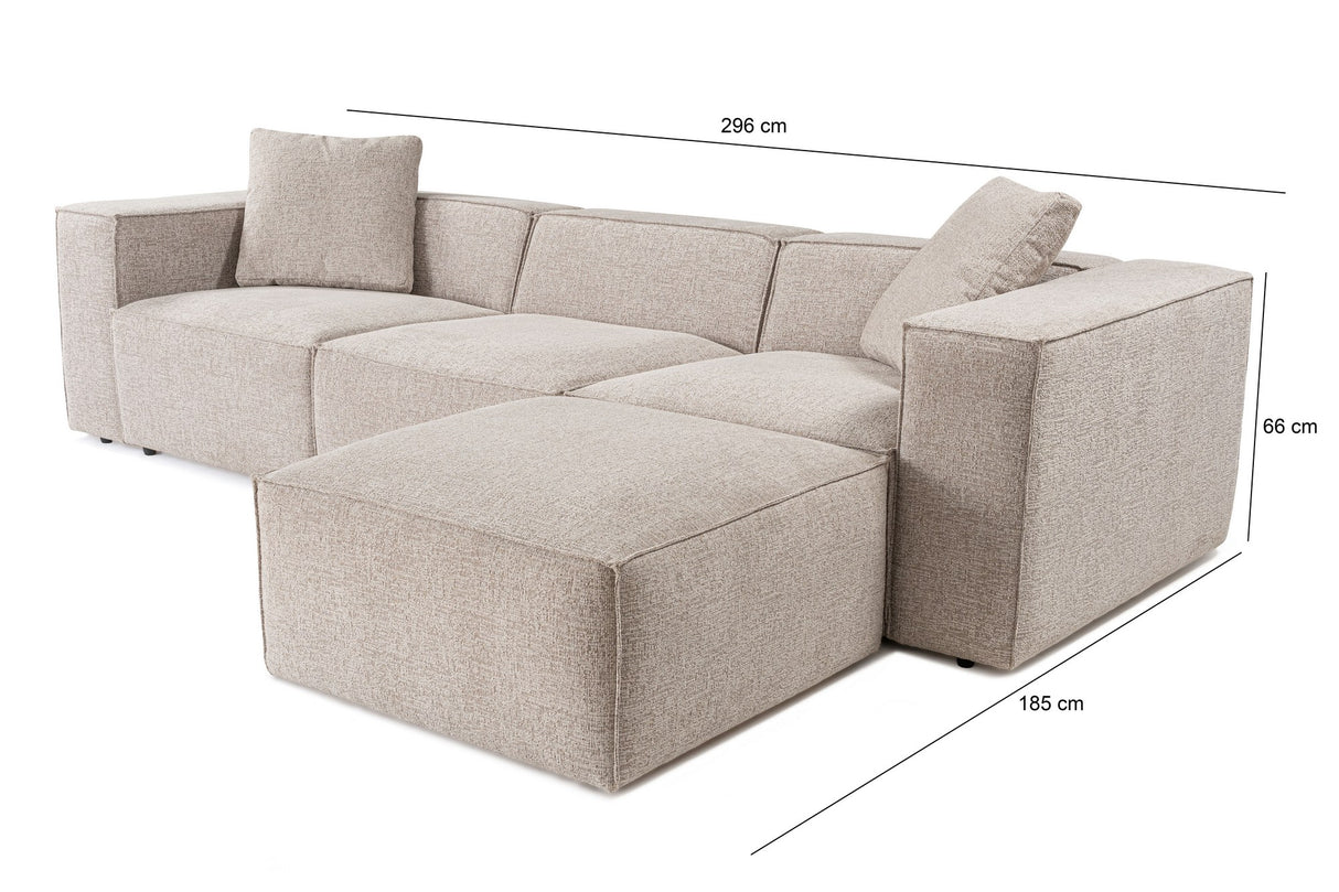 Corner sofa Lora Mocha