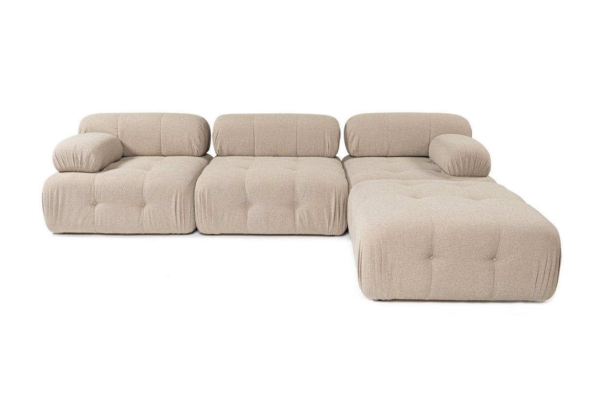 Modular Bank 3-seater with Hocker Doblo Beige