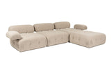 Modular Bank 3-seater with Hocker Doblo Beige