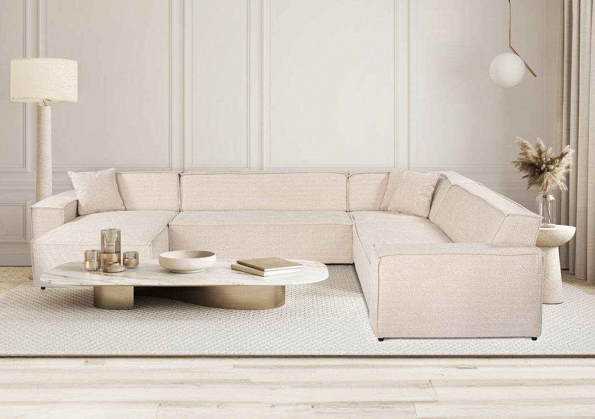 Corner sofa puzzle beige