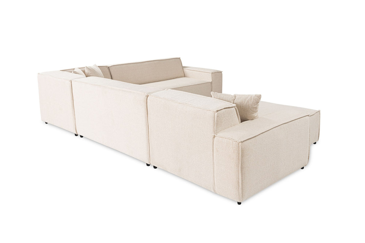 Corner sofa puzzle beige