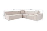 Corner sofa puzzle light brown