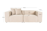 2-seater Bank Lora Peach