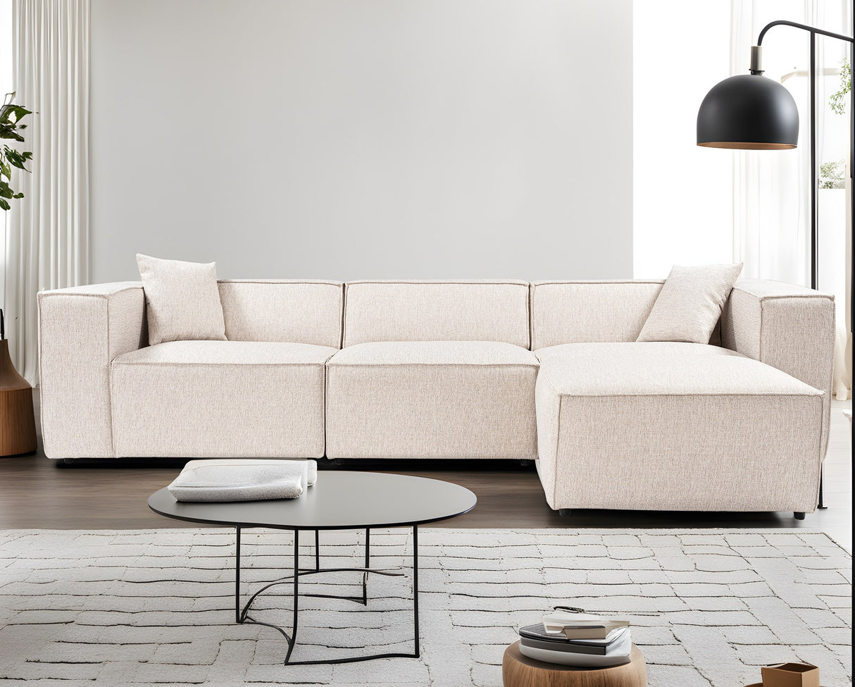 Corner sofa lora light brown