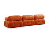 Modular Bank 3-seater Bubble Velvet Oranje