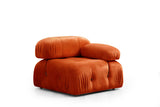 Modular Bank 3-seater Bubble Velvet Oranje