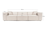 3-seater sofa lora light brown