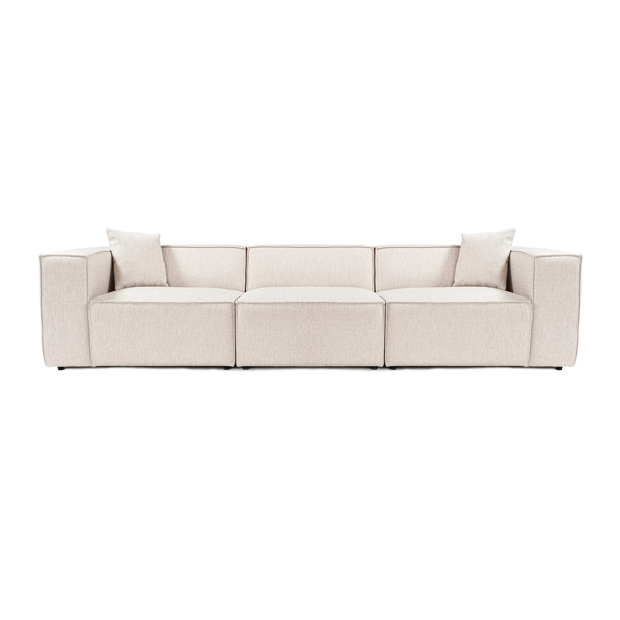 3-seater sofa lora light brown