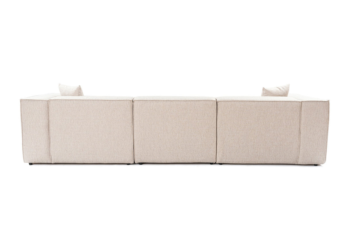 3-seater sofa lora light brown