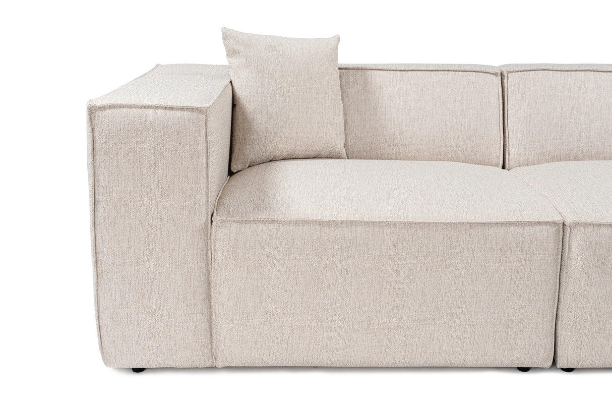 3-seater sofa lora light brown