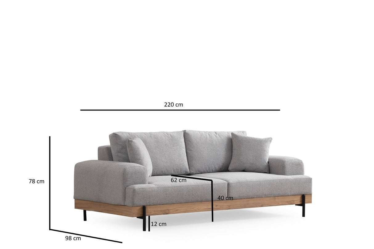 3-seater sofa eti gray