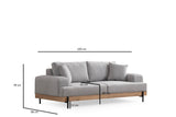 3-seater sofa eti gray