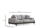 3-seater sofa eti gray