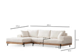 Corner sofa on the left eti white