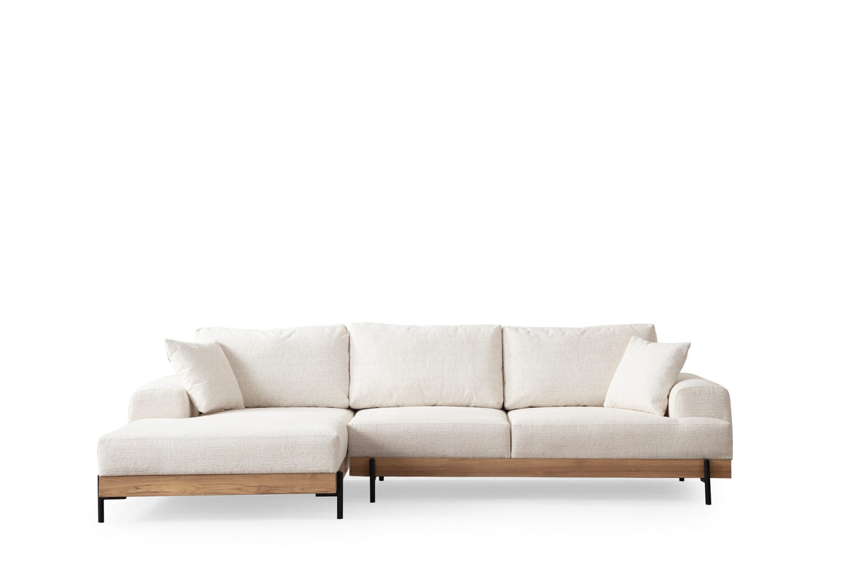 Corner sofa on the left eti white