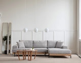 Corner sofa on the right Eti Gray