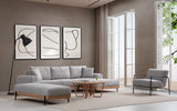 Corner sofa on the right Eti Gray