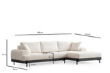 Corner sofa on the right ETI White