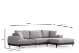 Corner sofa on the right Eti Gray