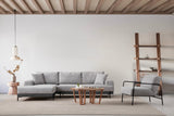 Corner sofa on the left eti gray