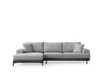 Corner sofa on the left eti gray