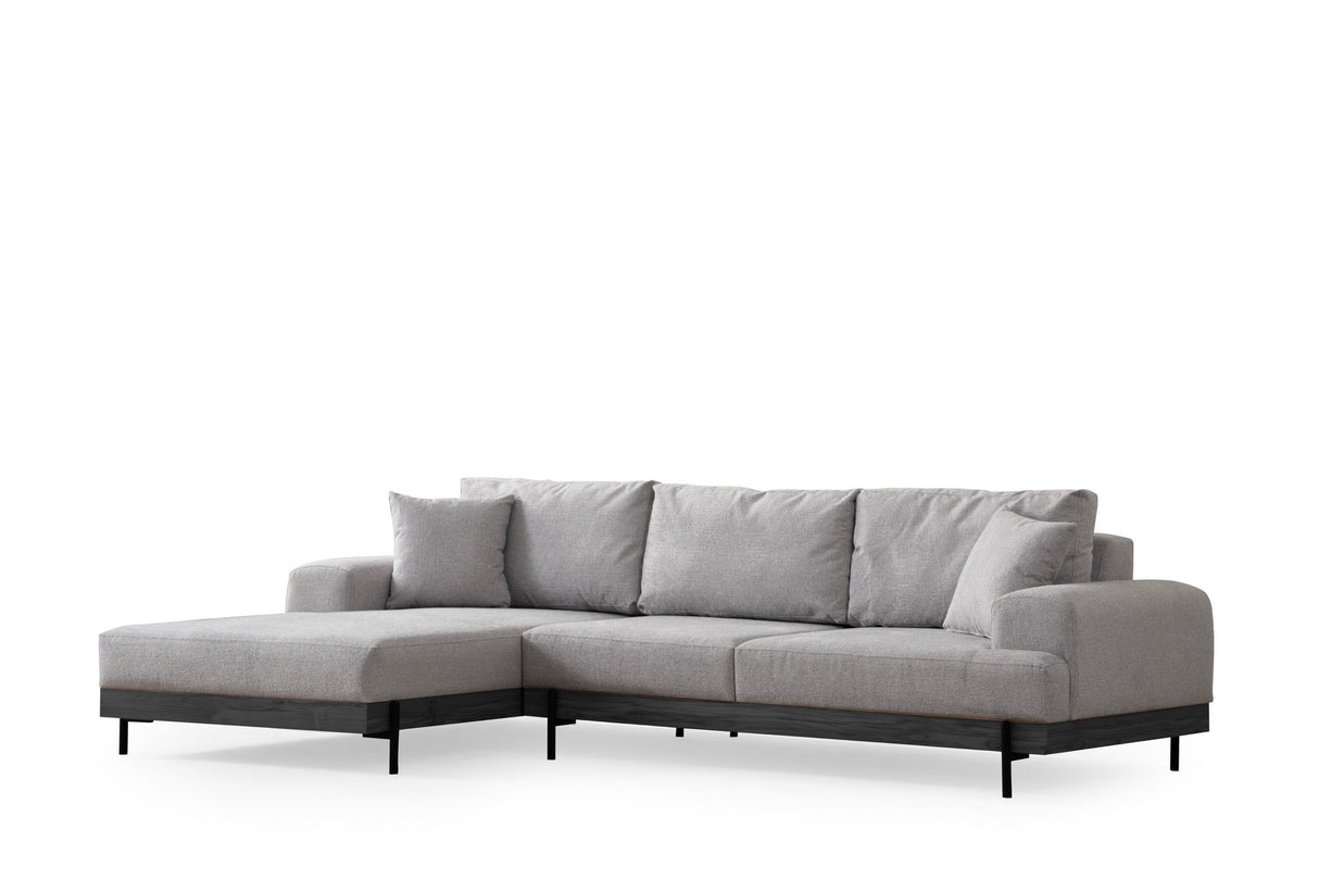 Corner sofa on the left eti gray