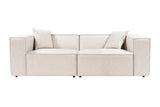 2-seater sofa lora light brown