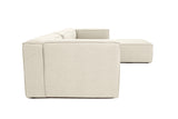 Modular Bank 3-seater with Hocker Fora ecru