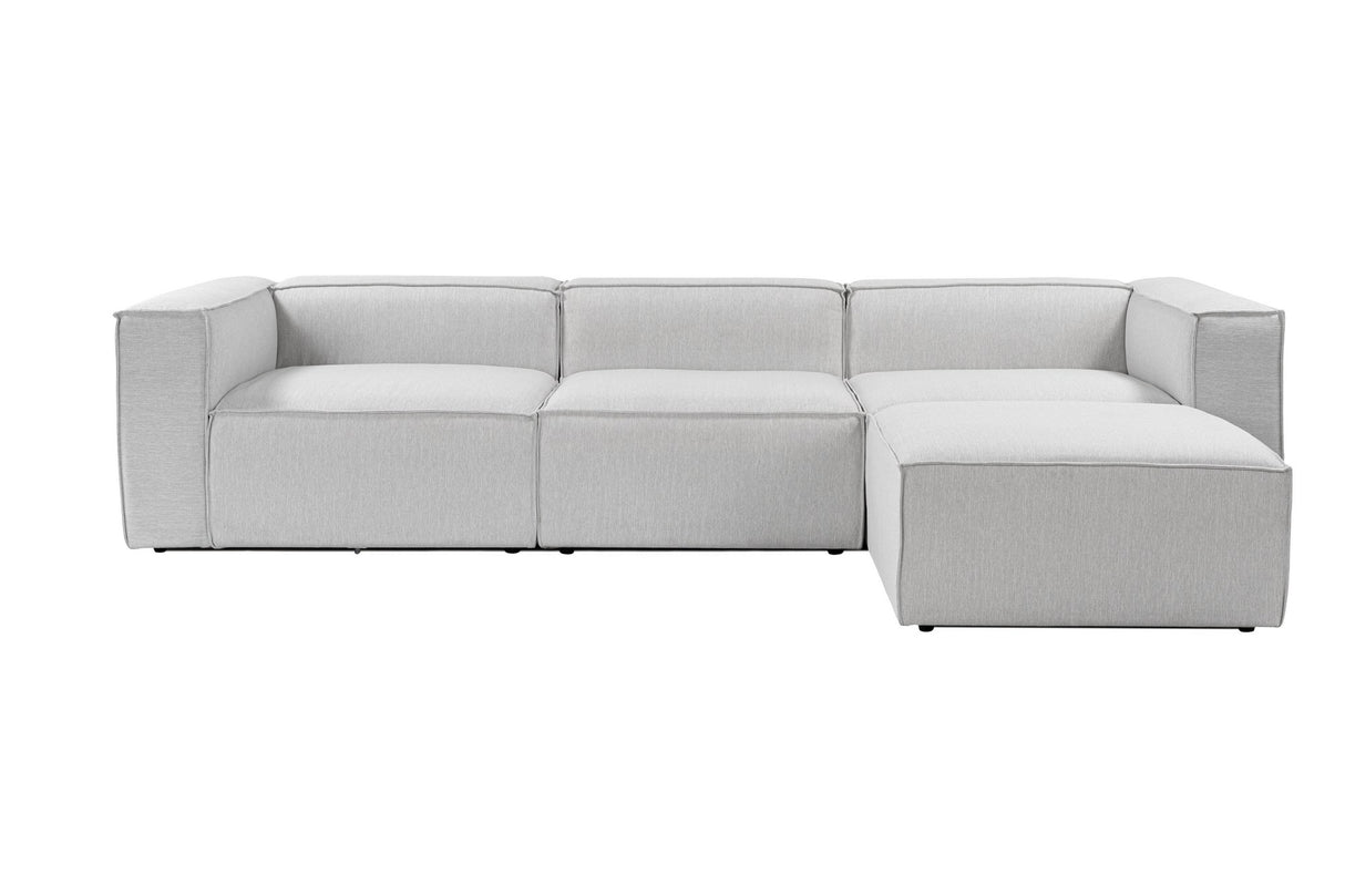 Modular Bank 3-seater with Hocker Fora Gray