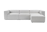 Modular Bank 3-seater with Hocker Fora Gray