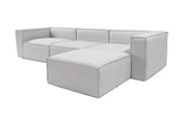 Modular Bank 3-seater with Hocker Fora Gray