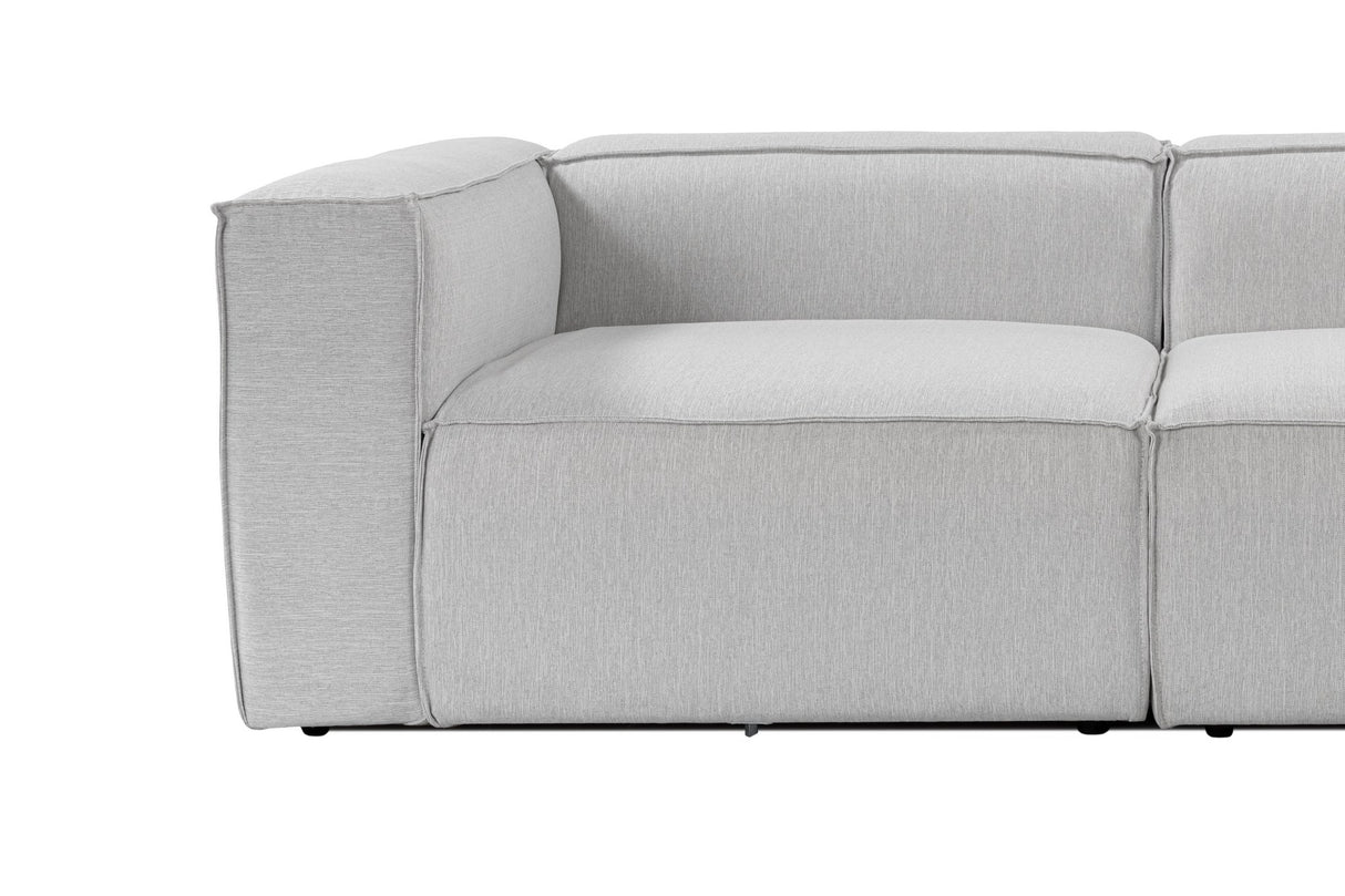 Modular Bank 3-seater with Hocker Fora Gray