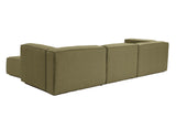 Modular Bank 3-seater with Hocker Fora Green