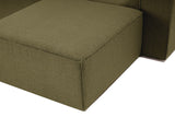 Modular Bank 3-seater with Hocker Fora Green