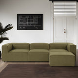 Modular Bank 3-seater with Hocker Fora Green