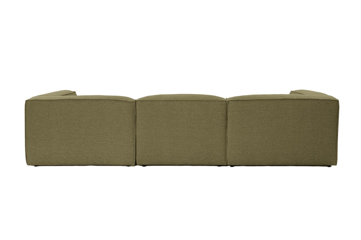 Modular Bank 3-seater with Hocker Fora Green