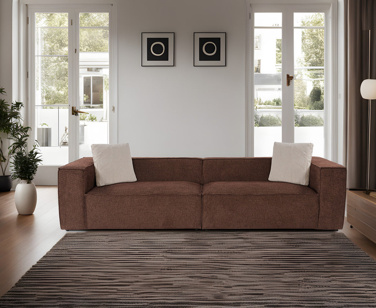 4-seater sofa lora brown