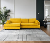 Corner sofa on the left river yellow