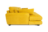 Corner sofa on the left river yellow