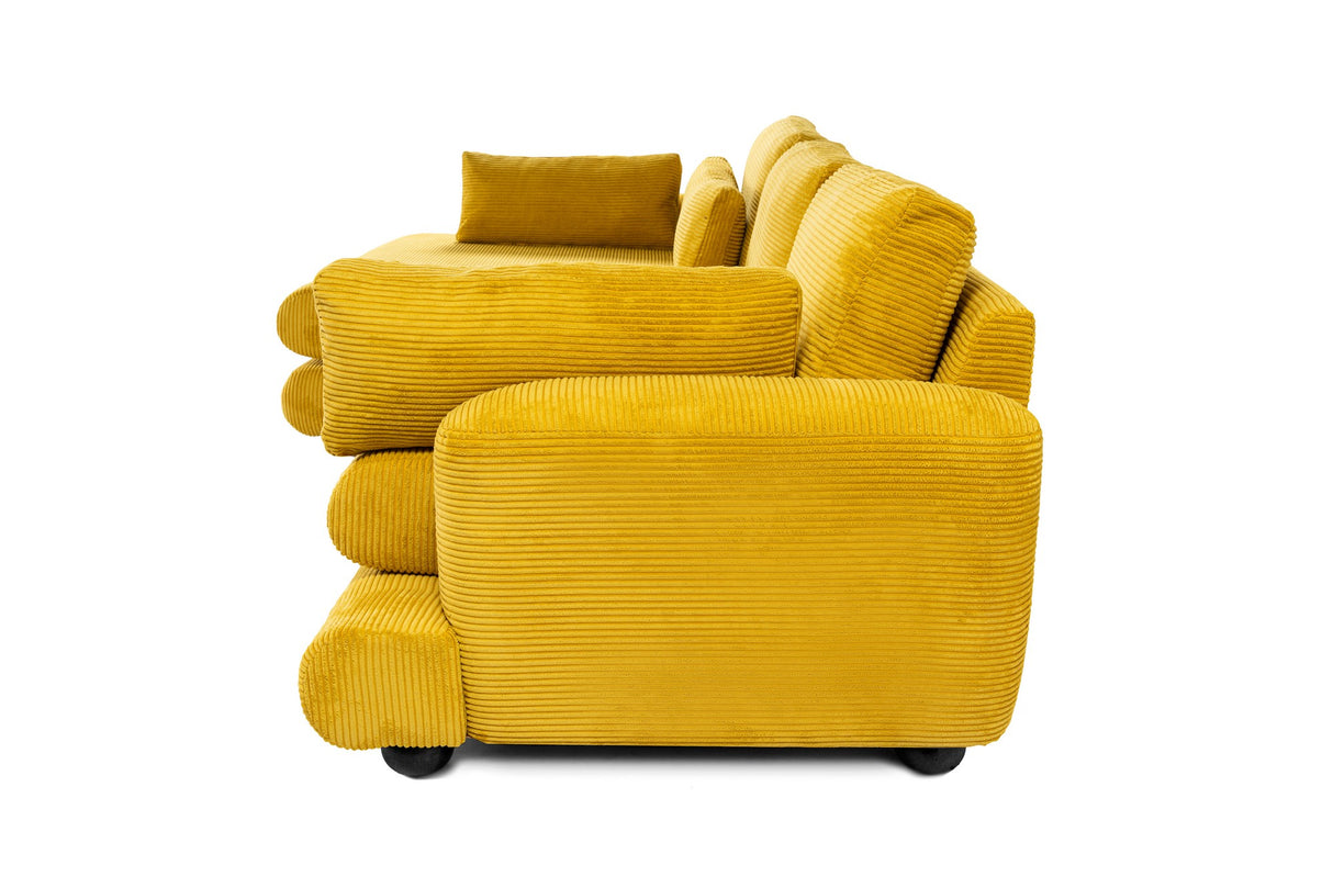 Corner sofa on the left river yellow