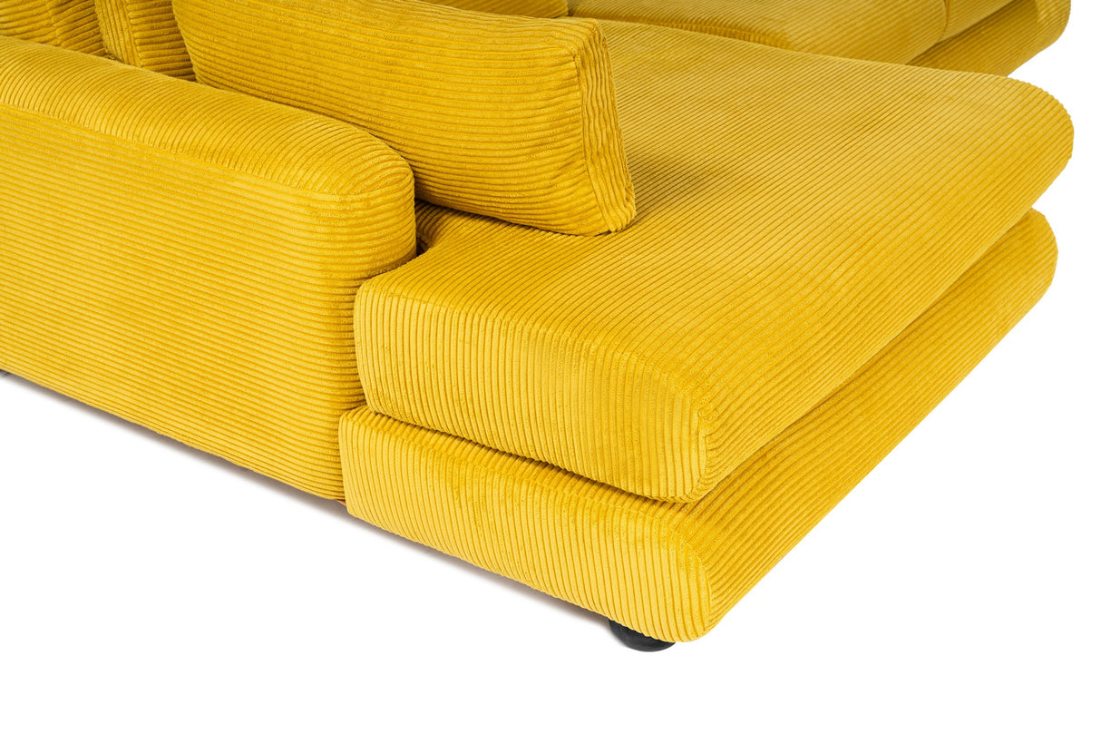 Corner sofa on the left river yellow