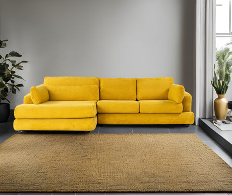 Corner sofa on the left river yellow