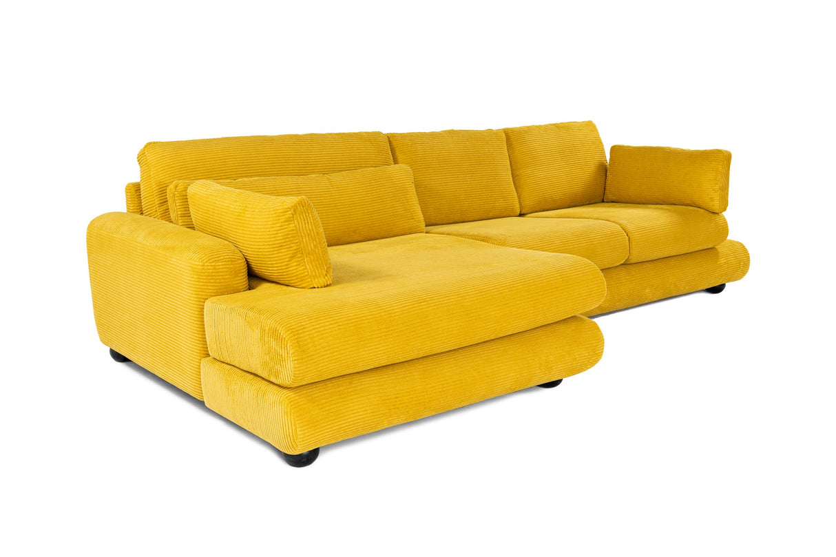 Corner sofa on the left river yellow