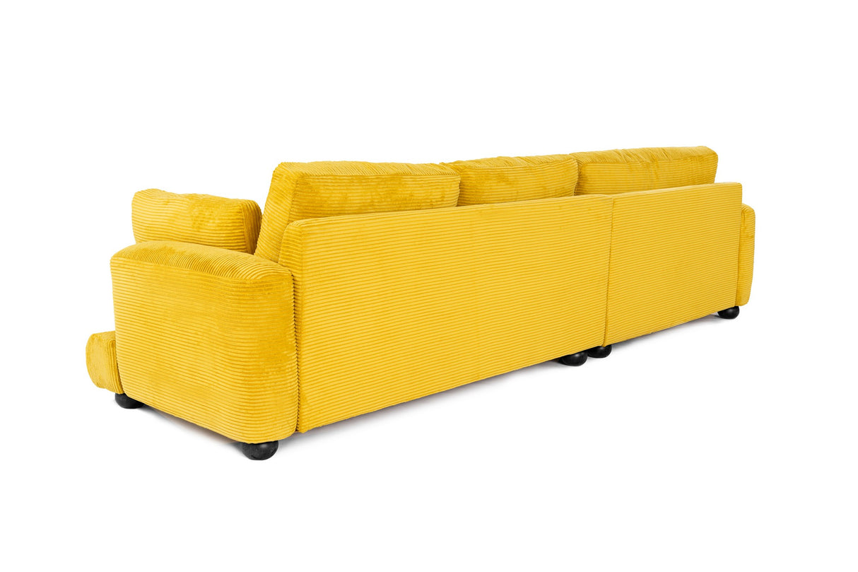 Corner sofa on the left river yellow