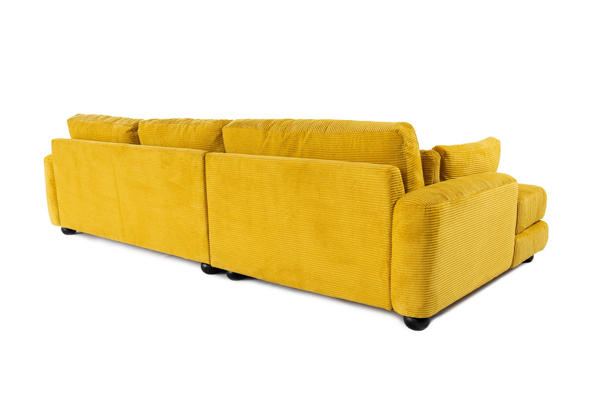 Corner sofa on the left river yellow