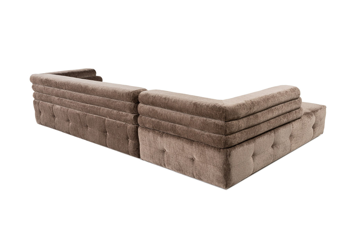 Corner sofa left Boston Gray