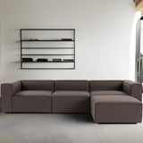 Modular sofa 3-seater with hocker forums dark brown